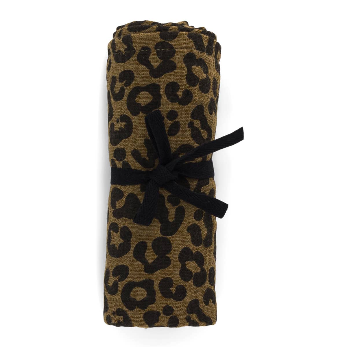 Cotton Scarf Leopard Olive