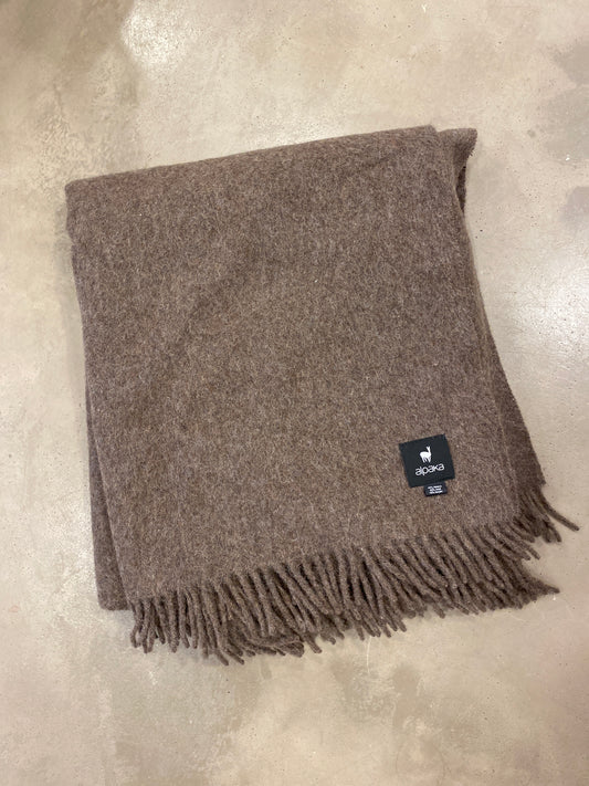 Alpaca Throw Rug Ash Brown