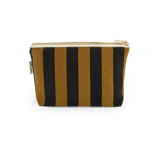 Pouch Large Stripes Cumin/Black