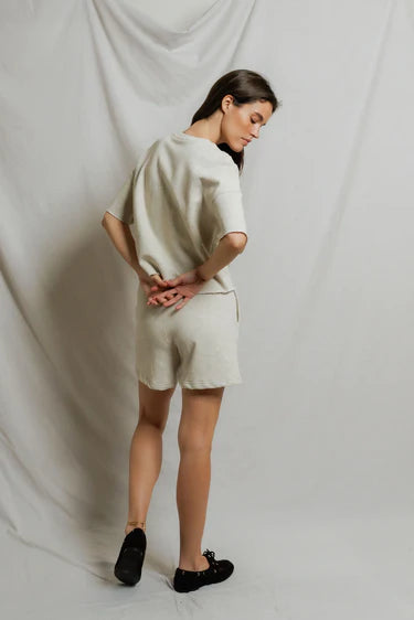 PWT Ezra Short Sleeve Sweatshirt Oatmeal