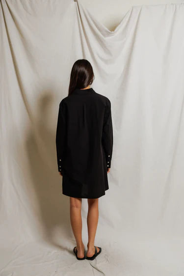PWT Felicia Poplin Shirt Dress Black