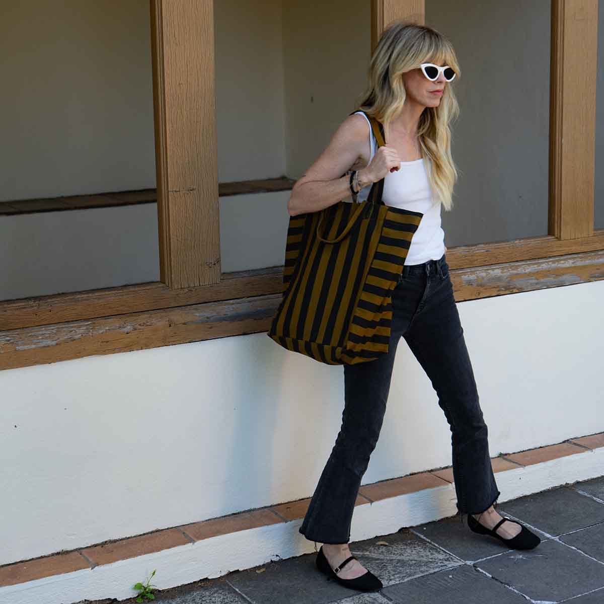 Tote Bag Stripes Cumin/Black