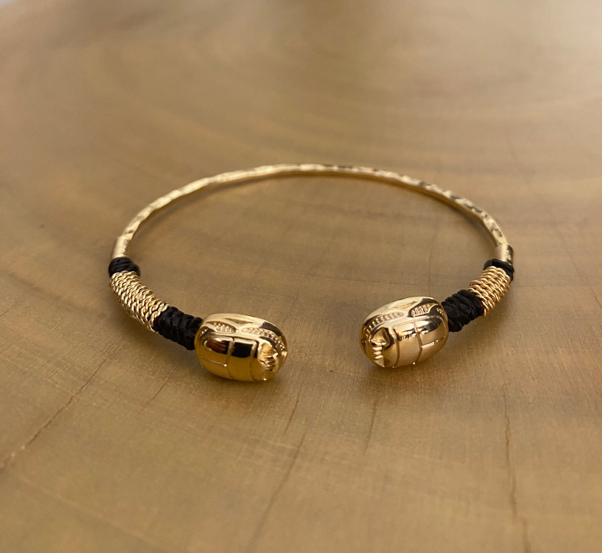 Gas Bijoux Bracelet Duality Scarab Black/Gold
