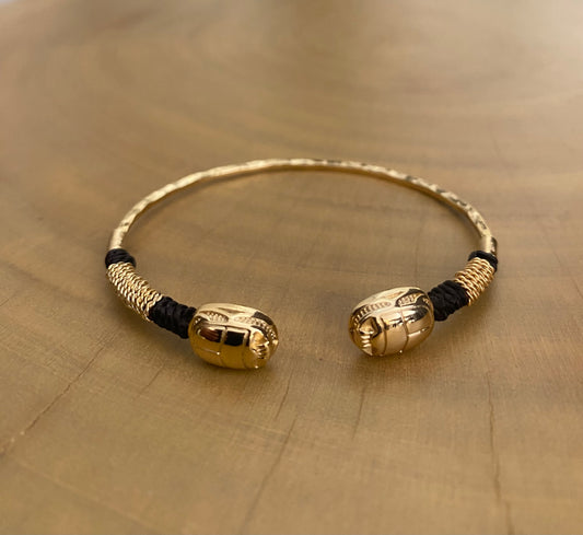 Gas Bijoux Bracelet Duality Scarab Black/Gold