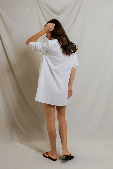 PWT Felicia Poplin Shirt Dress White