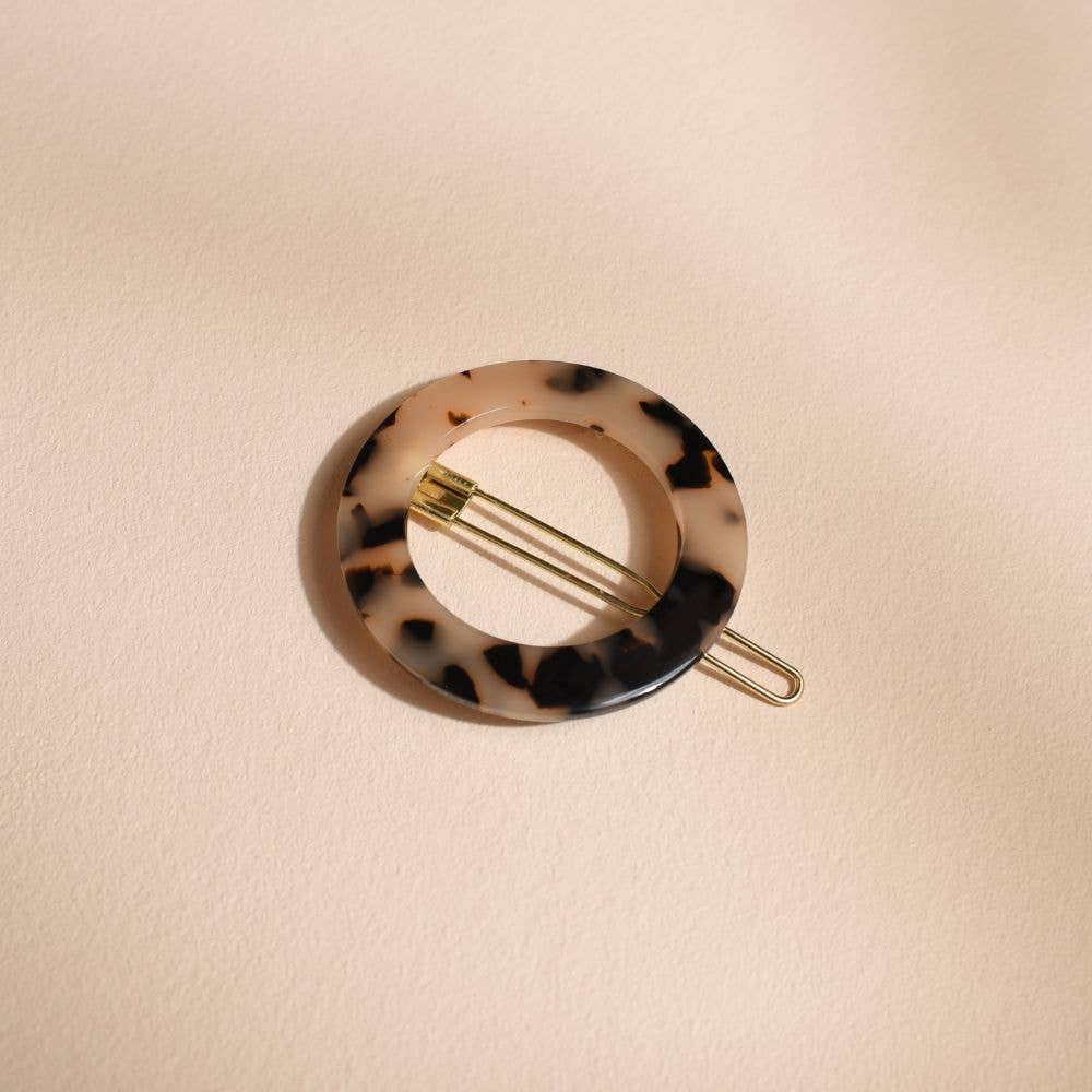 Round Hair Clip Tortoiseshell