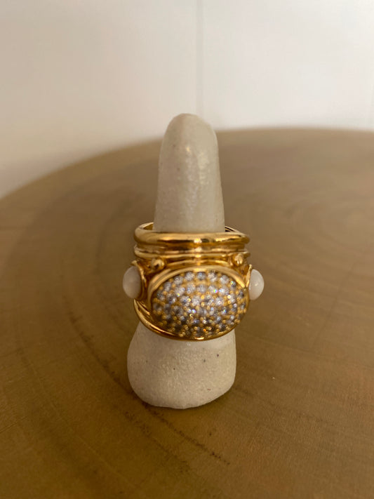 Gas Bijoux Ring Simone Zirconia