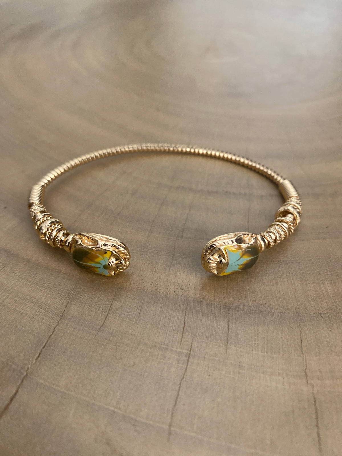 Gas Bijoux Bracelet Duality Torsca Enameled Khaki