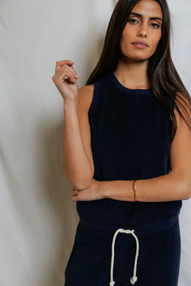 PWT Esther Loop Terry Tank Navy