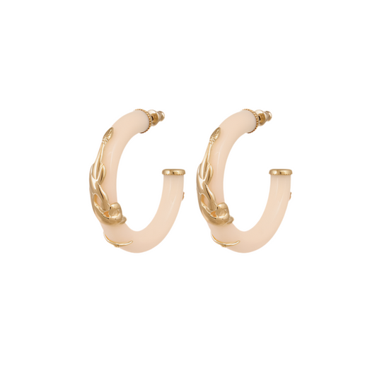 Gas Bijoux Earrings Cobra Ivory Small