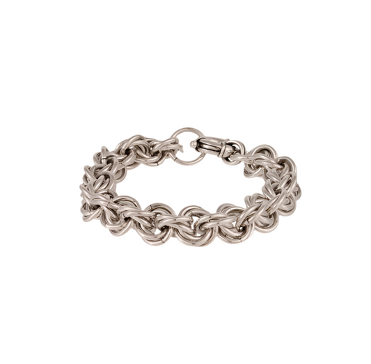 Gas Bijoux Maille Entrecroise Bracelet Silver