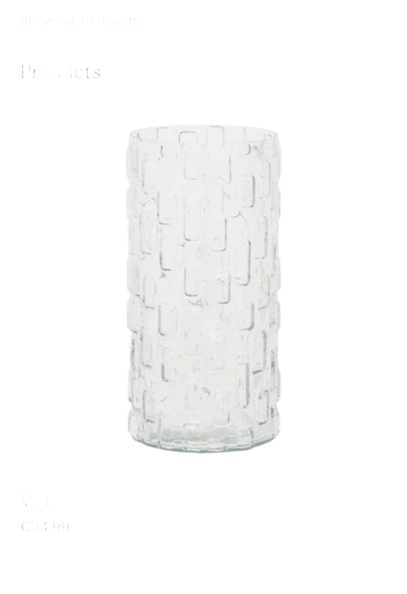 UNC Vase Esa clear glass
