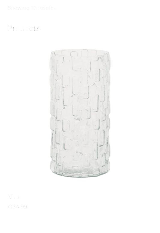 UNC Vase Esa clear glass
