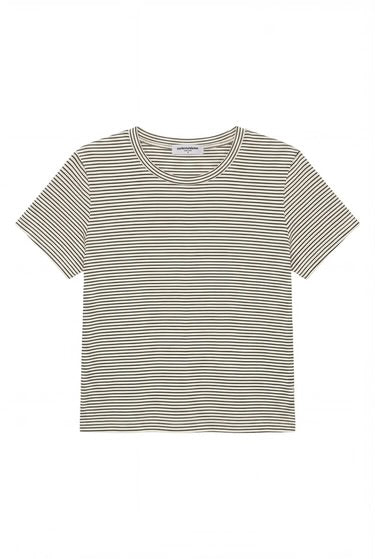 PWT Vivian Hemp Cotton Tee Natural/Black Stripe