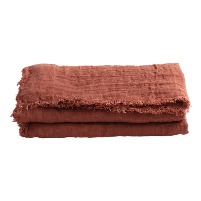 Maison de Vacances Washed Linen Gauze Throw