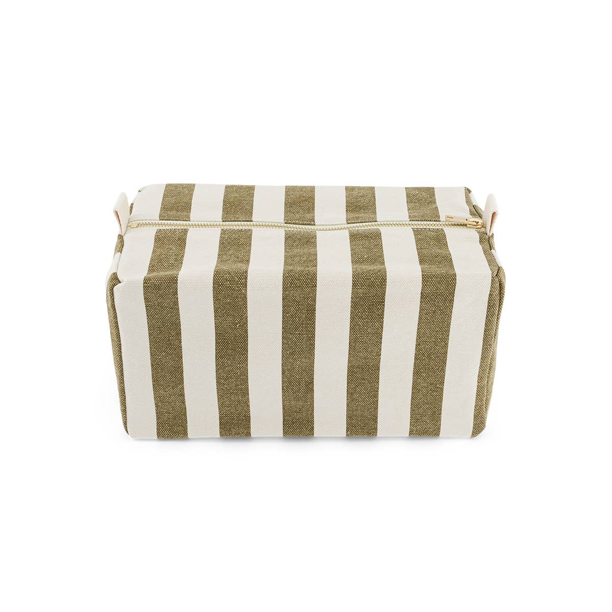 Toiletry Bag Olive/Beige Stripes