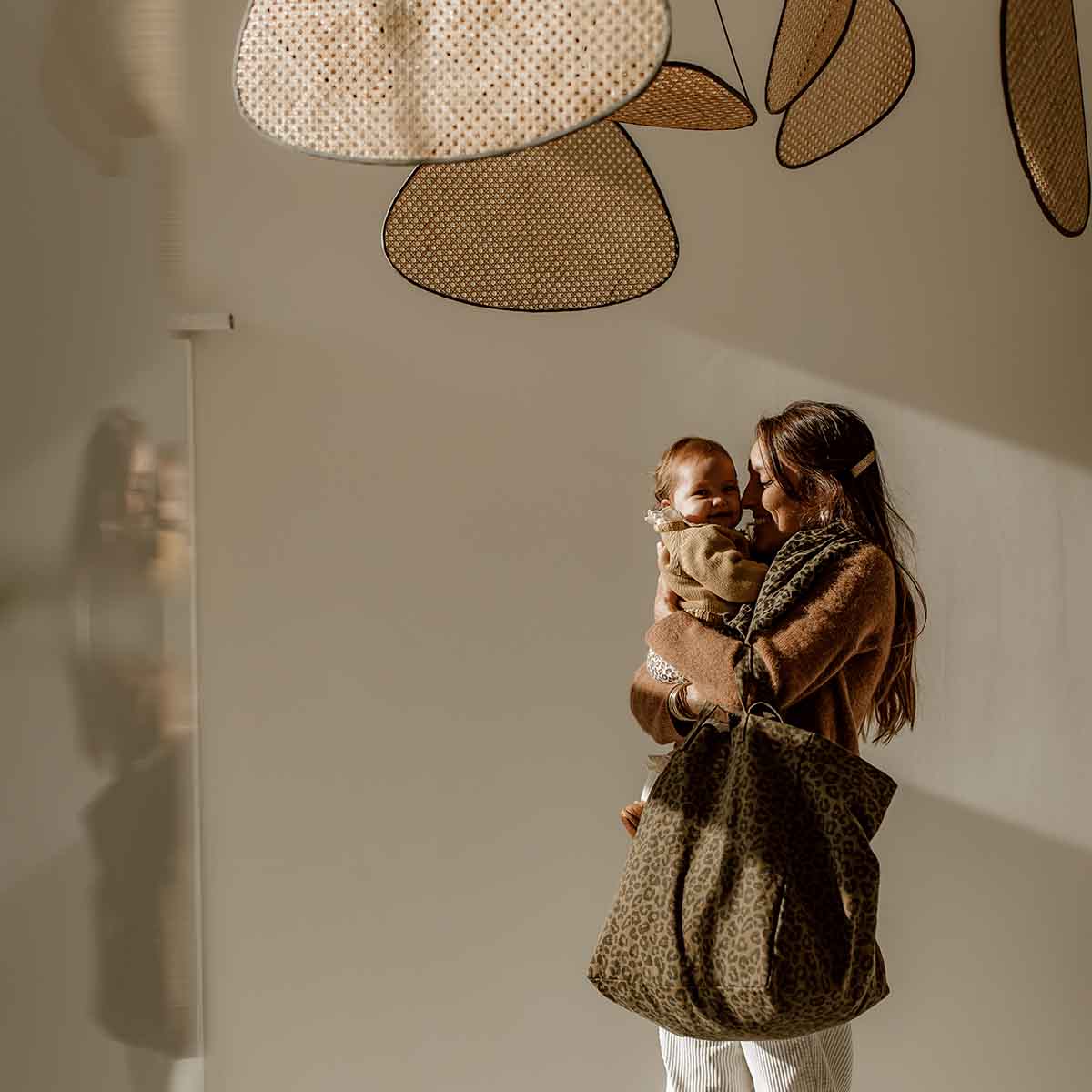 Leopard TOTE BAG OLIVE