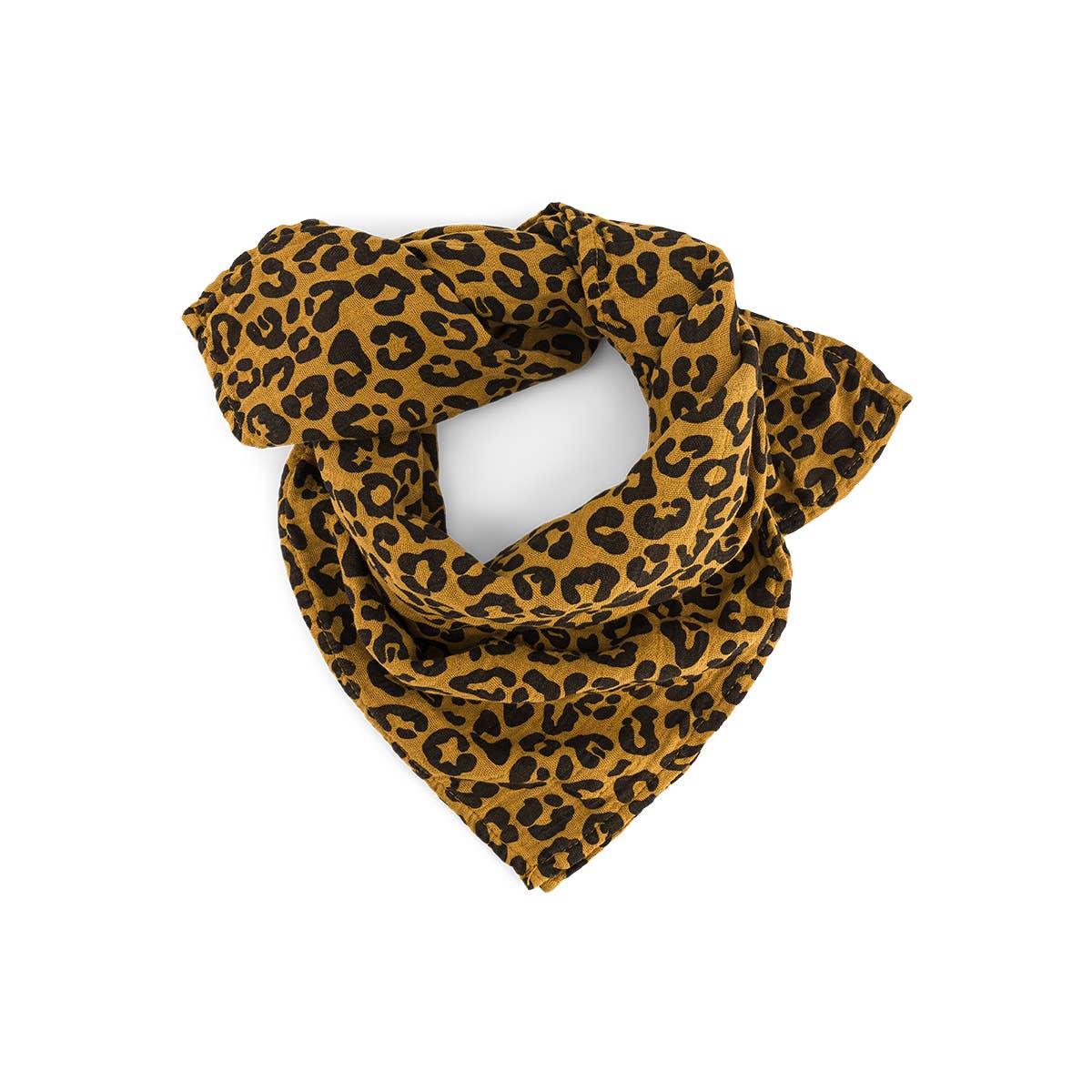 Cotton Scarf Leopard Caramel