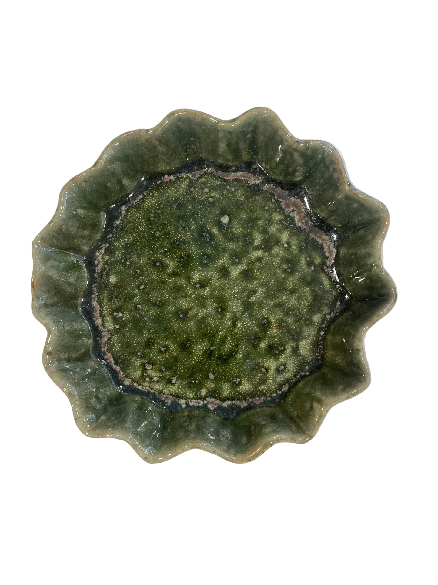 CTC Urna Small Ceramic Dish Olive Green
