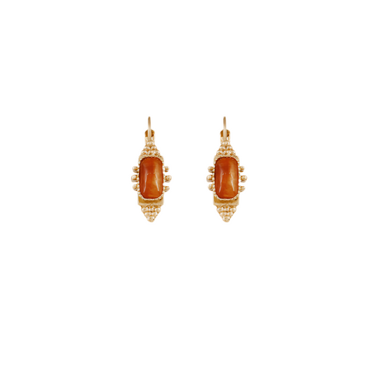Gas Bijoux Earrings Talisman Carnelian