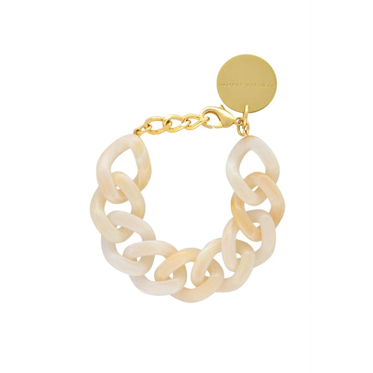 Small Flat Chain Bracelet Pearl