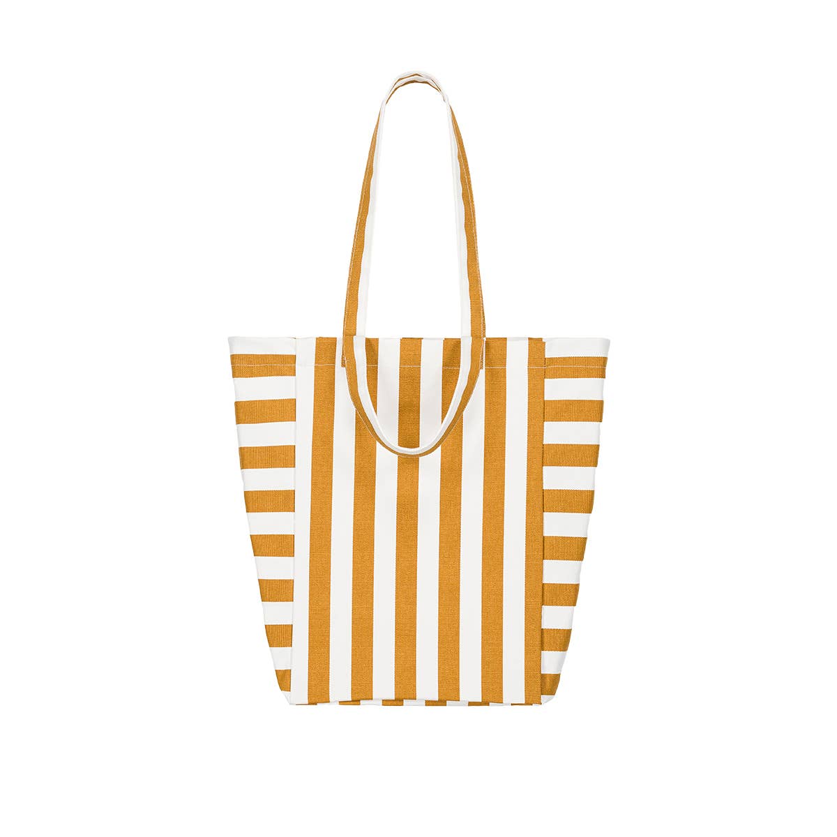 Tote Bag Large Stripes Caramel/Ecru