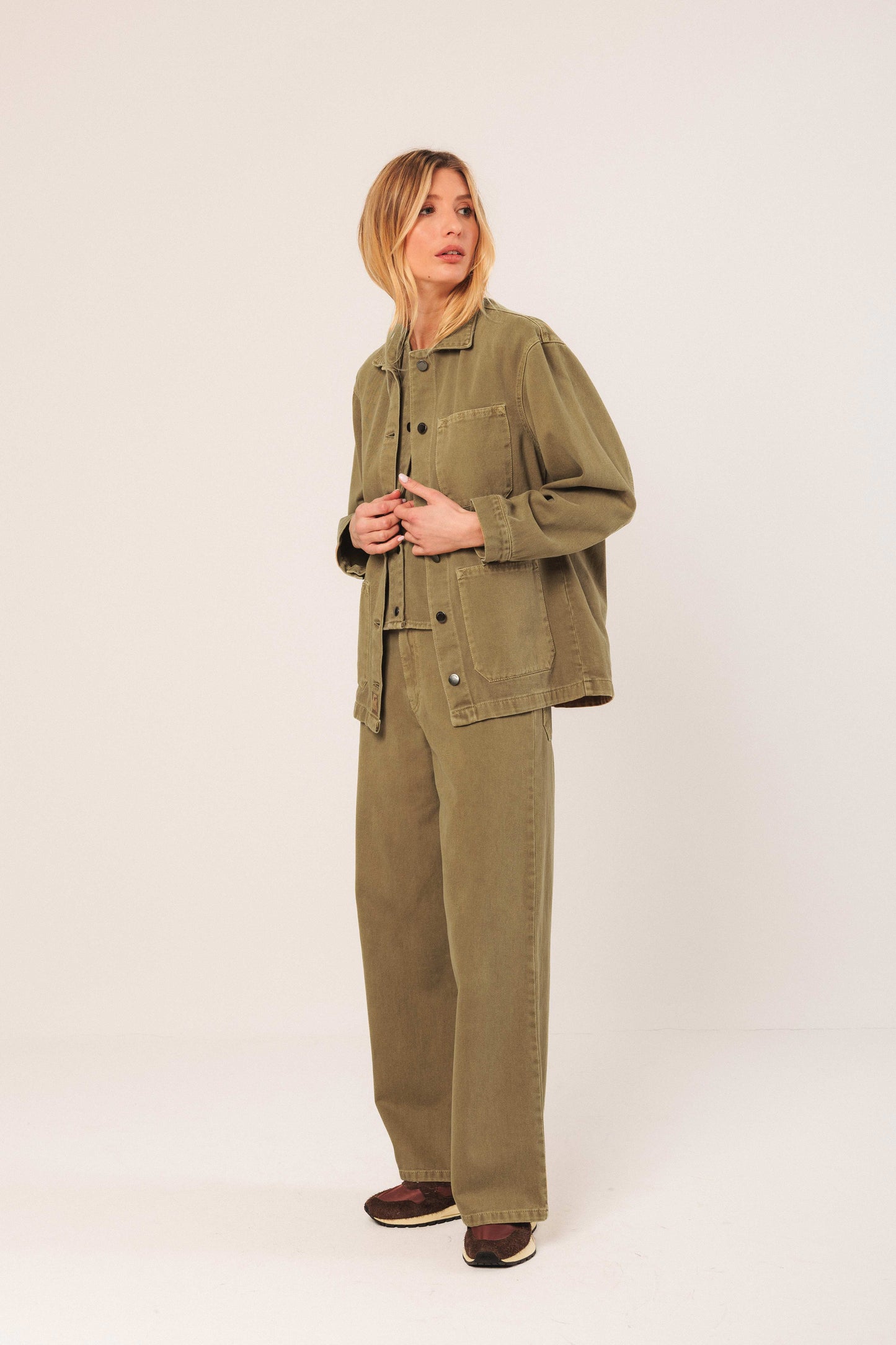 Indi & Cold Denim Jacket Olive