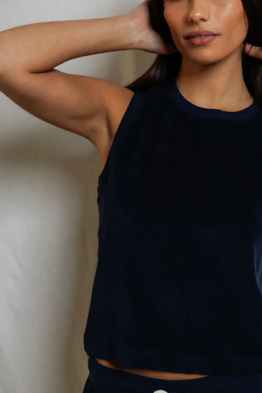 PWT Esther Loop Terry Tank Navy