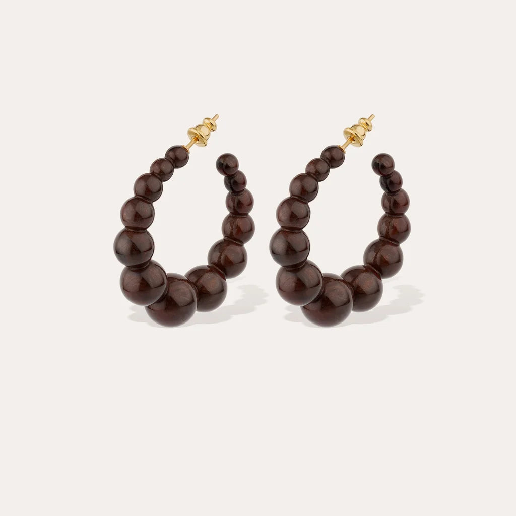 Gas Bijoux Earrings Andy Chocolate Brown