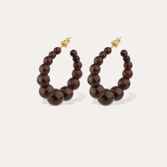 Gas Bijoux Earrings Andy Chocolate Brown