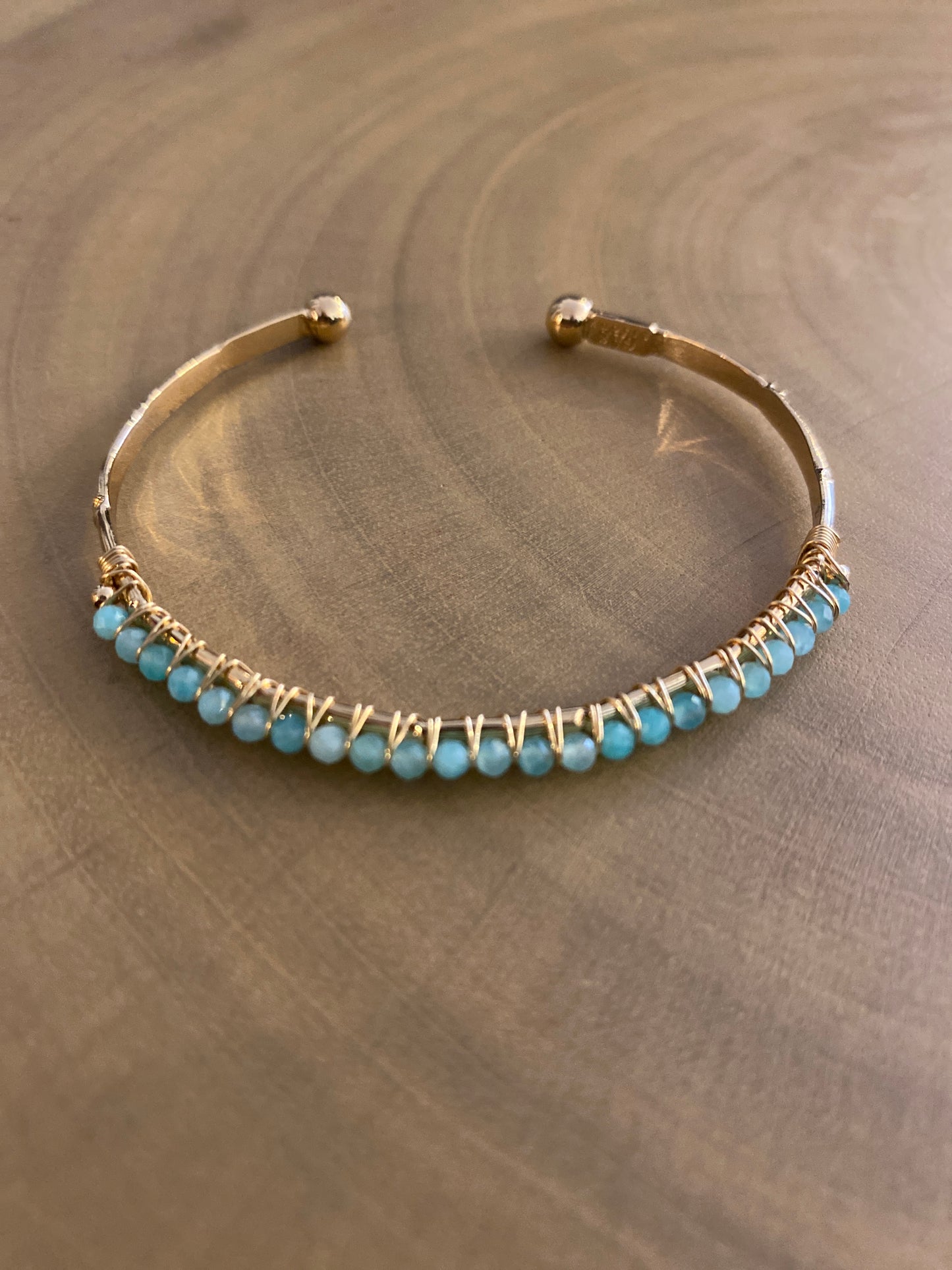 Gas Bijoux Lyre Bracelet Blue Calcite