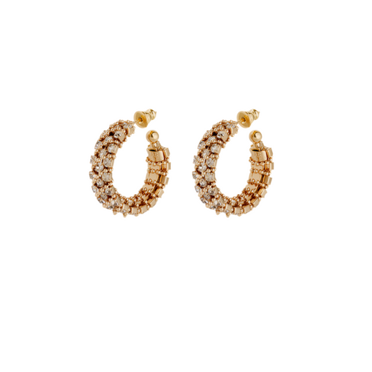 Gas Bijoux Earrings Izilda Strass Mini