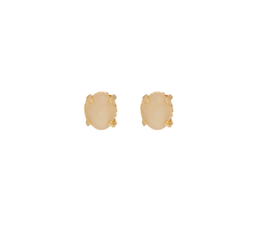 Gas Bijoux Puce Lucce Stud Earrings Cream