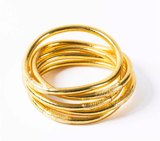 Buddhist Bracelet Thick LIGHT GOLD