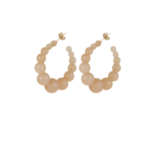 Gas Bijoux Earrings Andy Beige