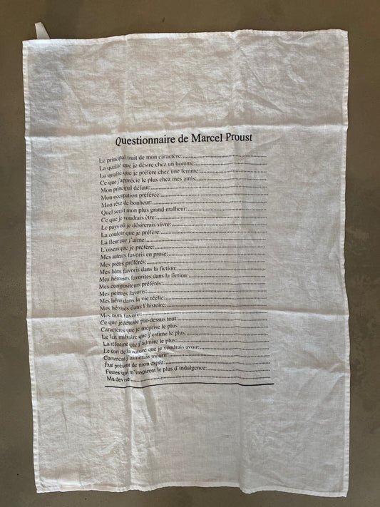 Linen Tea Towel Proust questionnaire
