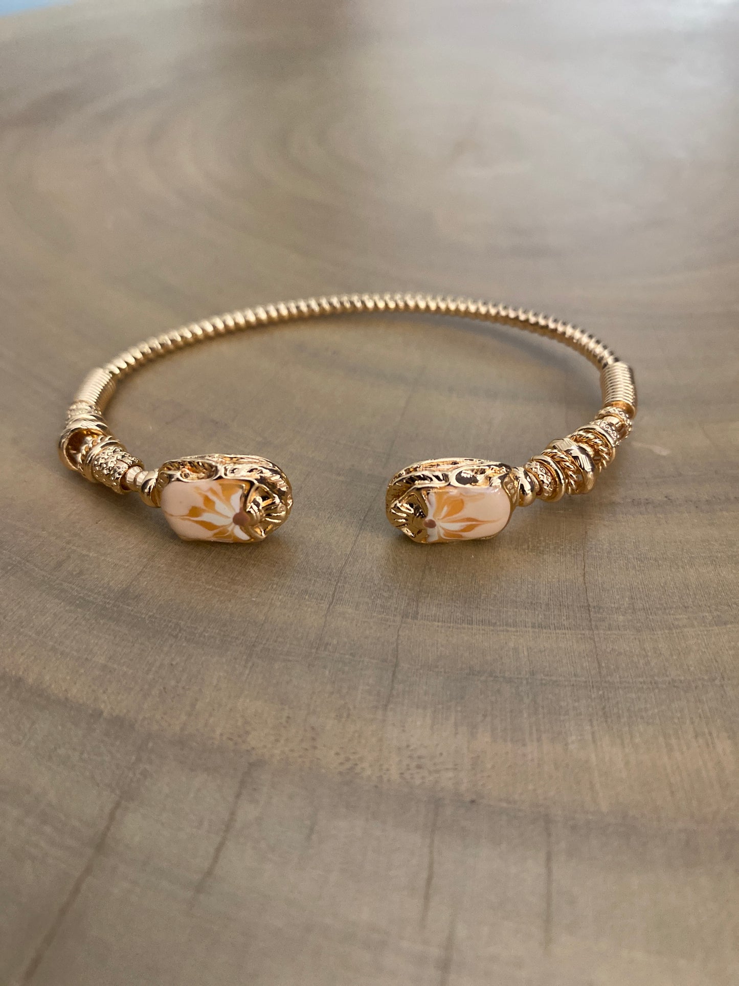 Gas Bijoux Bracelet Duality Torsca Enameled Beige