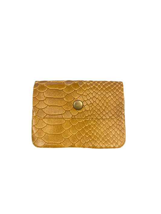 Coin Purse Python Mustard