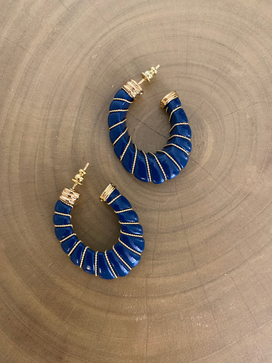 Gas Bijoux Earrings Cyclade Blue