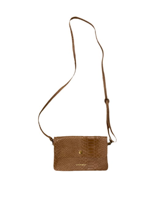 MAISON FANLI Python Flat Pochette Beige