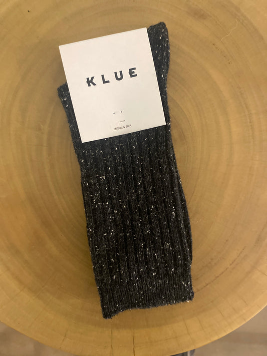 Klue Socks Wool and Silk Black