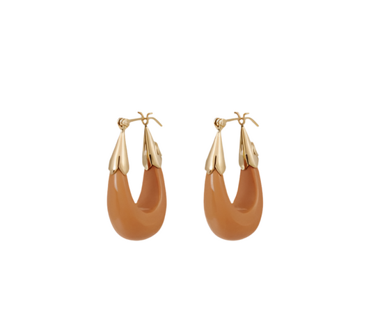 Gas Bijoux Earrings Ecume Small Terracotta