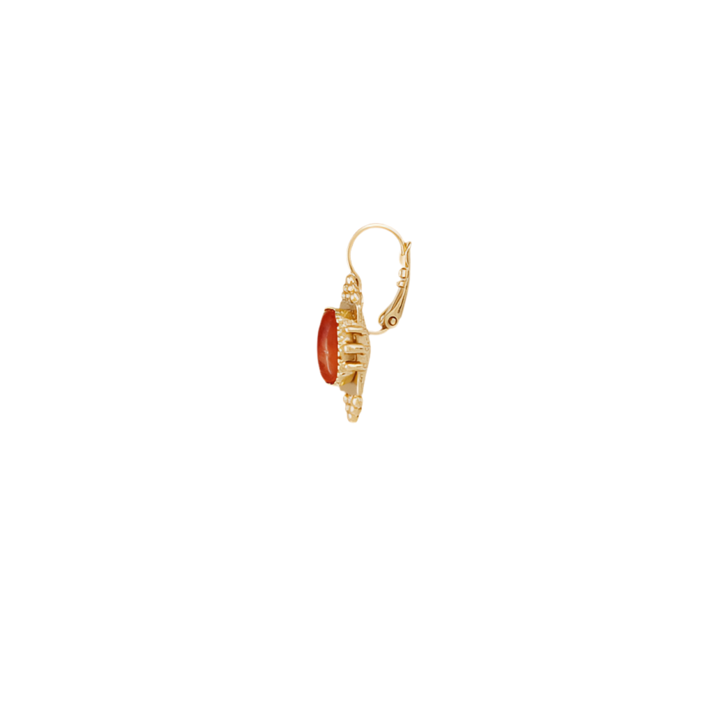 Gas Bijoux Earrings Talisman Carnelian