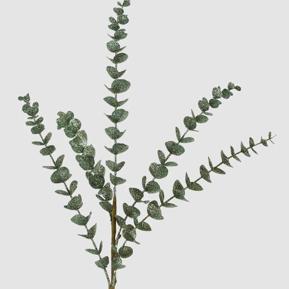 Glitter Eucalyptus Spray Green