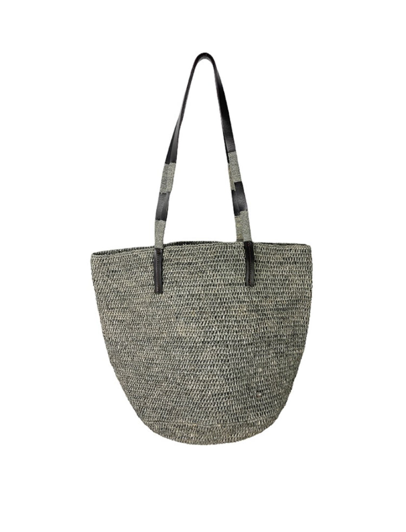 Made In Mada Alice M Bag Denim with leather straps