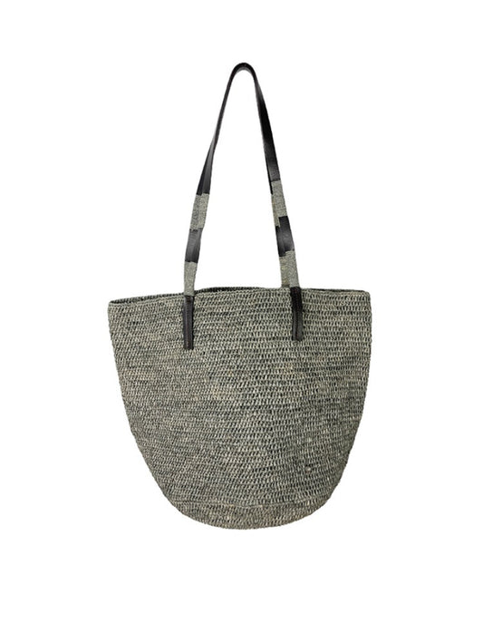 Made In Mada Alice M Bag Denim with leather straps