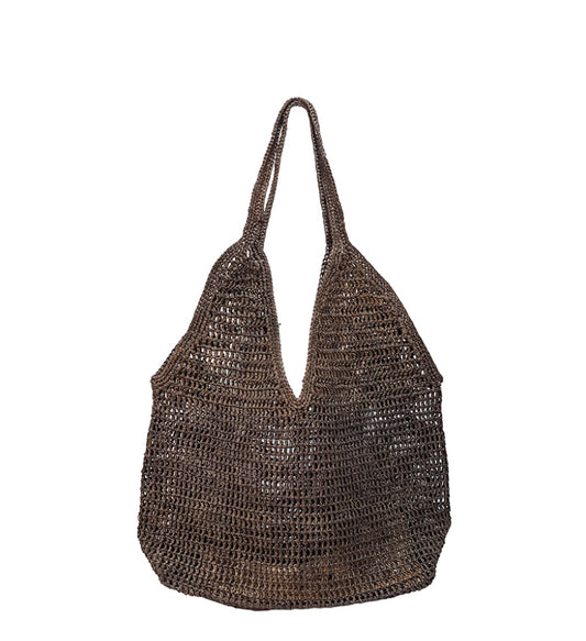 Made In Mada Ombinisoa Bag Taupe with leather straps