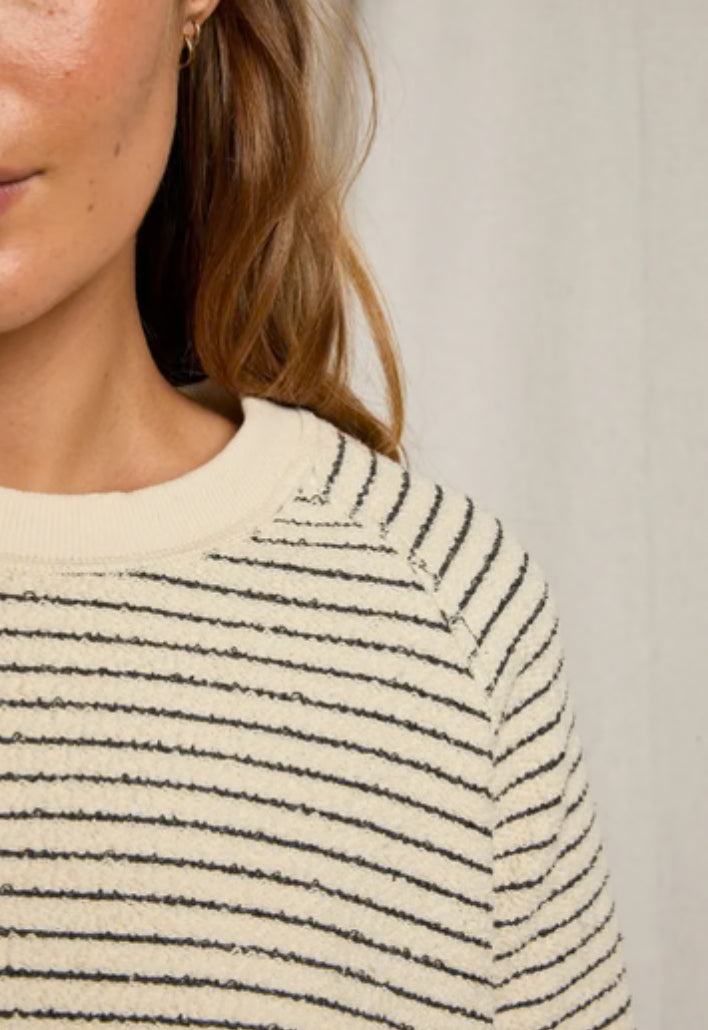 PWT Alexi French Terry Sweatshirt Charcoal Stripe