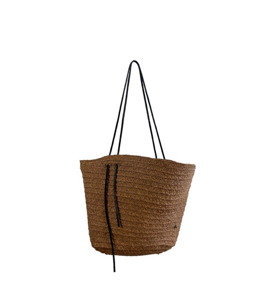 Made In Mada Ampy Bag Tea with leather straps