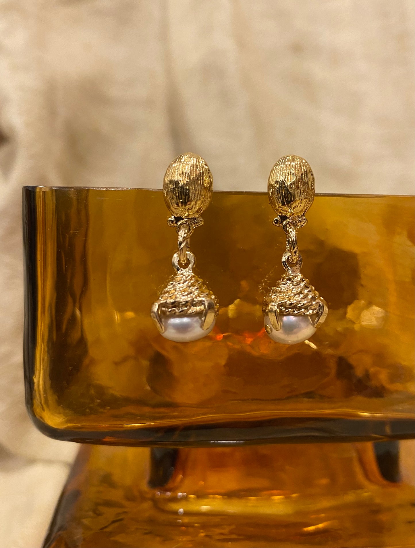 Gas Bijoux Earrings Lucce Pearl